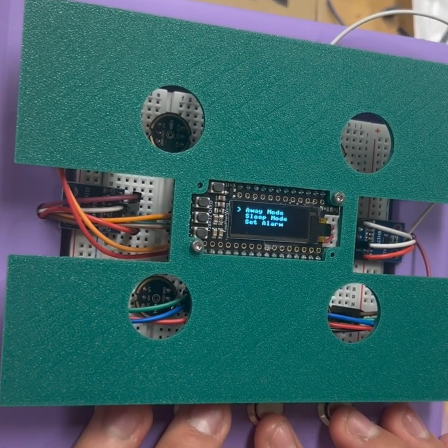User pressing control buttons